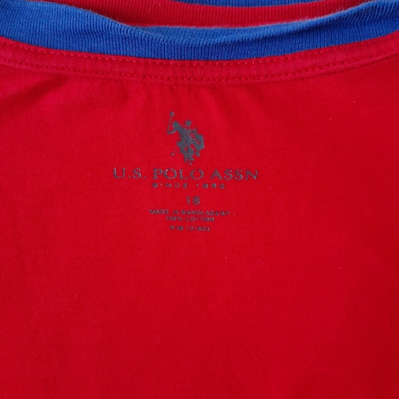 U.S.Polo Assn.boys red short-sleeve t-shirt size 18 - Picture 9 of 9